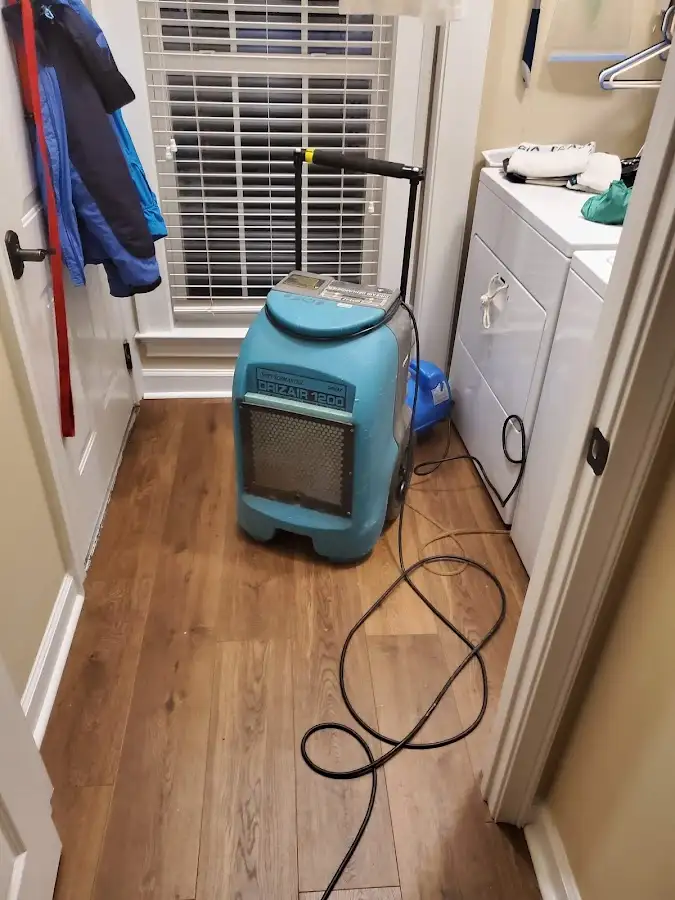 Commercial dehumidifier deployed for Flood Damage Cleanup in Baton Rouge