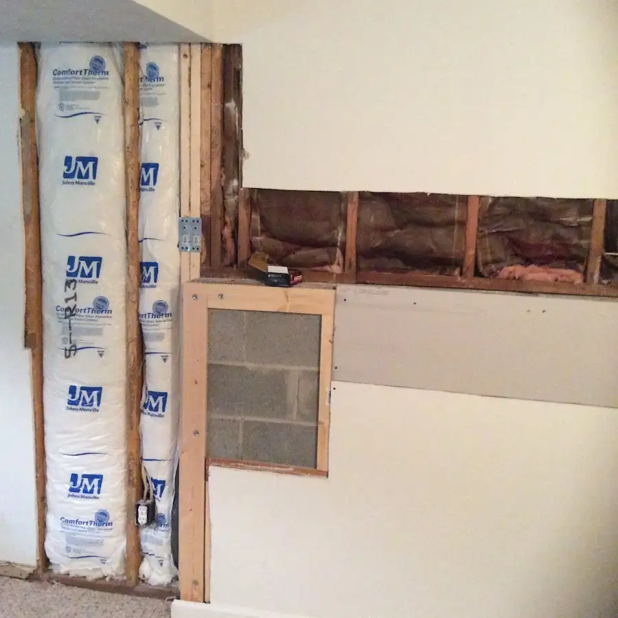 Wall insulation replacement during Contents Cleaning & Restoration in Baton Rouge